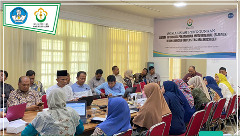 Kegiatan sosialisasi Sistem Informasi Jaminan Mutu (SIJAMIN) Program Studi Pendidikan Kimia Universitas Malikussaleh di Kantor LP3M tahun 2023